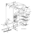 FREEZER SECTION Diagram and Parts List for MSK22GAXBAD  General Electric Refrigerator