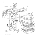 FRESH FOOD SECTION Diagram and Parts List for MSK22GAXBAD  General Electric Refrigerator