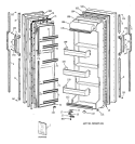 DOORS Diagram and Parts List for MST20GAXAWW  General Electric Refrigerator
