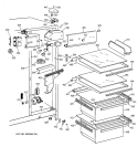 FRESH FOOD SECTION Diagram and Parts List for MST20GAXAWW  General Electric Refrigerator