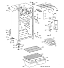 CABINET Diagram and Parts List for MTX16EAZDRWH  General Electric Refrigerator