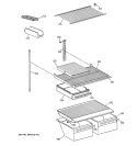 SHELF PARTS Diagram and Parts List for MTX18BAXRRAD  General Electric Refrigerator