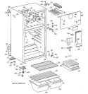 CABINET Diagram and Parts List for MTT14EAZBRAD  General Electric Refrigerator