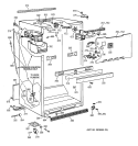 CABINET PARTS Diagram and Parts List for MTI18GIZFRWW  General Electric Refrigerator