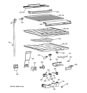 COMPARTMENT SEPARATOR PARTS Diagram and Parts List for MTI18GIZFRWW  General Electric Refrigerator