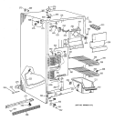 FREEZER SECTION Diagram and Parts List for MSX20GAZAAA  General Electric Refrigerator