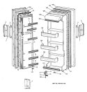 DOORS Diagram and Parts List for MSX22GAZAAA  General Electric Refrigerator