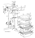 FRESH FOOD SECTION Diagram and Parts List for MSX22GAZAAA  General Electric Refrigerator