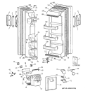 DOORS Diagram and Parts List for MSX22GRZAAA  General Electric Refrigerator