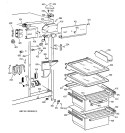 FRESH FOOD SECTION Diagram and Parts List for MSX25DRZAAA  General Electric Refrigerator