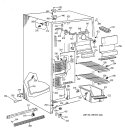 FREEZER SECTION Diagram and Parts List for MSK22GAZAAD  General Electric Refrigerator