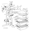 FRESH FOOD SECTION Diagram and Parts List for MST20GAZAWW  General Electric Refrigerator