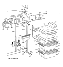FRESH FOOD SECTION Diagram and Parts List for MSZ20GAZAWW  General Electric Refrigerator