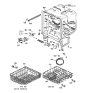 BODY PARTS Diagram and Parts List for PSD300Y-72BA  General Electric Dishwasher