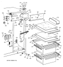 FRESH FOOD SECTION Diagram and Parts List for MRSC20KWXFWH  General Electric Refrigerator
