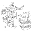 FRESH FOOD SECTION Diagram and Parts List for MSG20GWZBWW  General Electric Refrigerator