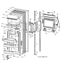 FRESH FOOD DOOR Diagram and Parts List for MSK27DHZBWH  General Electric Refrigerator