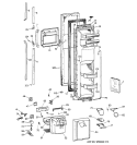 FREEZER DOOR Diagram and Parts List for MSK27PFZBWW  General Electric Refrigerator