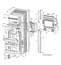 FRESH FOOD DOOR Diagram and Parts List for MSK27PFZBWW  General Electric Refrigerator