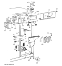 FRESH FOOD SECTION Diagram and Parts List for MSK27PFZBWW  General Electric Refrigerator