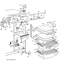 FRESH FOOD SECTION Diagram and Parts List for MSG22GAXFWW  General Electric Refrigerator