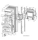FRESH FOOD DOOR Diagram and Parts List for MSG27DHZBWW  General Electric Refrigerator