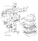 FRESH FOOD SECTION Diagram and Parts List for MSK22GRZBAD  General Electric Refrigerator