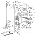 FREEZER SECTION Diagram and Parts List for MST20GAZBWW  General Electric Refrigerator
