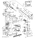 FREEZER SECTION Diagram and Parts List for MST25GRZBWW  General Electric Refrigerator