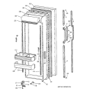 FRESH FOOD DOOR Diagram and Parts List for MSX27DRXFAA  General Electric Refrigerator