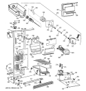 FREEZER SECTION Diagram and Parts List for MSZ20BWZBWW  General Electric Refrigerator