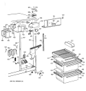 FRESH FOOD SECTION Diagram and Parts List for MSZ20BWZBWW  General Electric Refrigerator