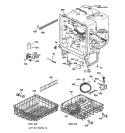 BODY PARTS Diagram and Parts List for PSD300Y-73BA  General Electric Dishwasher