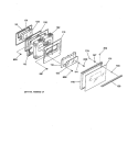 OVEN DOOR Diagram and Parts List for LEB327GT4WW  General Electric Range