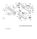 CONTROLS & BACKSPLASH Diagram and Parts List for YISR208DT6WW  General Electric Washer