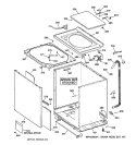 CABINET, COVER & FRONT PANEL Diagram and Parts List for YISR208DT6WW  General Electric Washer