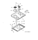 COOKTOP Diagram and Parts List for LEB131GY1AD  General Electric Range
