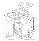 CABINET, COVER & FRONT PANEL Diagram and Parts List for YVXR1040V0WW  General Electric Washer