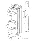 FRESH FOOD DOOR Diagram and Parts List for MSK28DRZDAA  General Electric Refrigerator