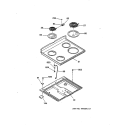 COOKTOP Diagram and Parts List for LEB316GT4WH  General Electric Range