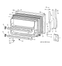 FREEZER DOOR Diagram and Parts List for MTX21EABBRWW  General Electric Refrigerator