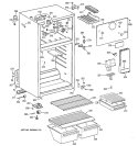 CABINET Diagram and Parts List for MTT14EAZFRAD  General Electric Refrigerator