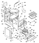 Section Diagram and Parts List for JGSC08GEK3  General Electric Range