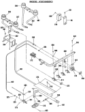 Section Diagram and Parts List for JGSC08GEK3  General Electric Range