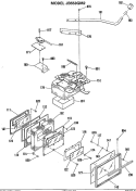 Section Diagram and Parts List for JB553GM2  General Electric Range