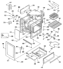 Section Diagram and Parts List for JB553GM2  General Electric Range