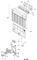 Section Diagram and Parts List for AMV06LAM1  General Electric Air Conditioner