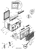 Section Diagram and Parts List for AED22DAR1  General Electric Air Conditioner