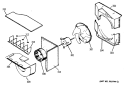Section Diagram and Parts List for AEM14AAV1  General Electric Air Conditioner