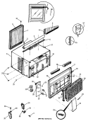 Section Diagram and Parts List for AEM18DAV1  General Electric Air Conditioner